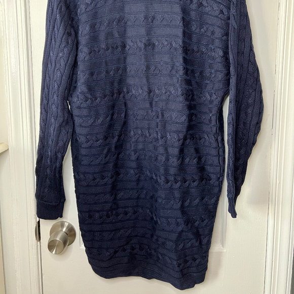 Ralph Lauren Mid Length Cable-Knit Cashmere Open-Front Long Sleeve Cardigan - Picture 2 of 3